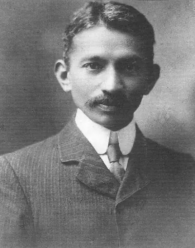 Mahatma Gandhi as a young man, 1909