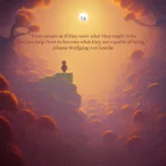 A fantastical artistic rendering of a creature flying above a lake. The quote reads: “I learned very early the difference between knowing the name of something and knowing something.” Richard Feynman